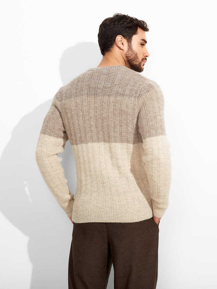 Zinal Beige Baby Alpaca Sweater