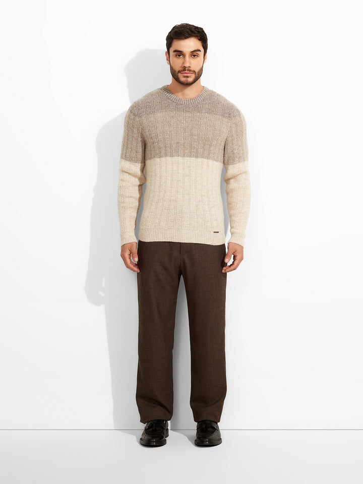 Zinal Beige Baby Alpaca Sweater