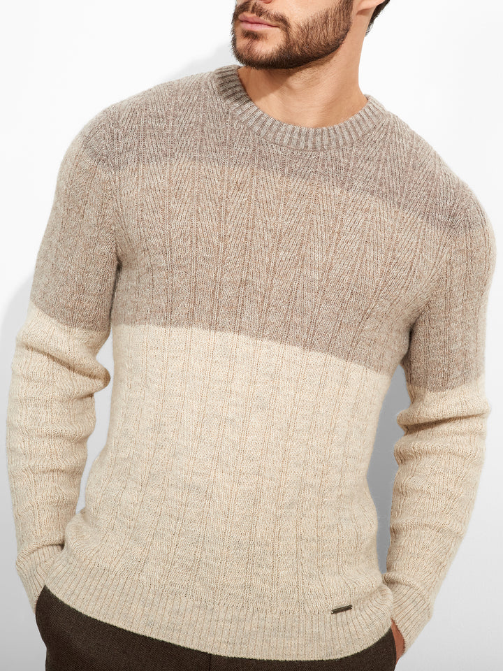 Zinal Beige Baby Alpaca Sweater