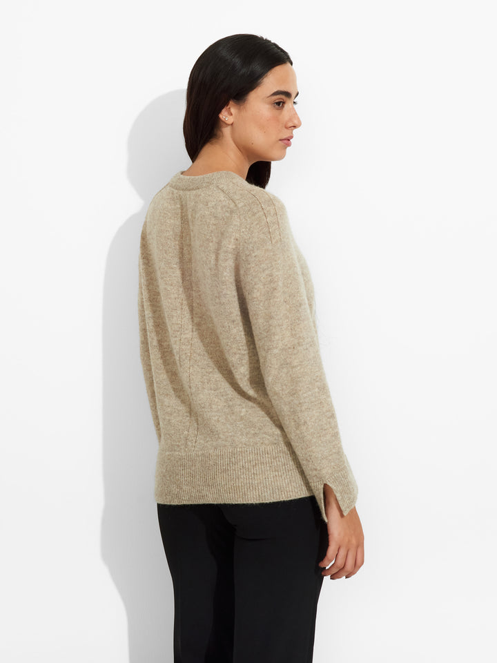 Suéter Zia De Baby Alpaca Color Beige