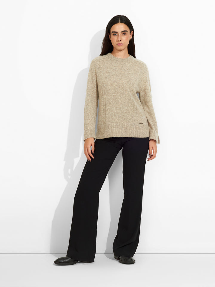 Suéter Zia De Baby Alpaca Color Beige