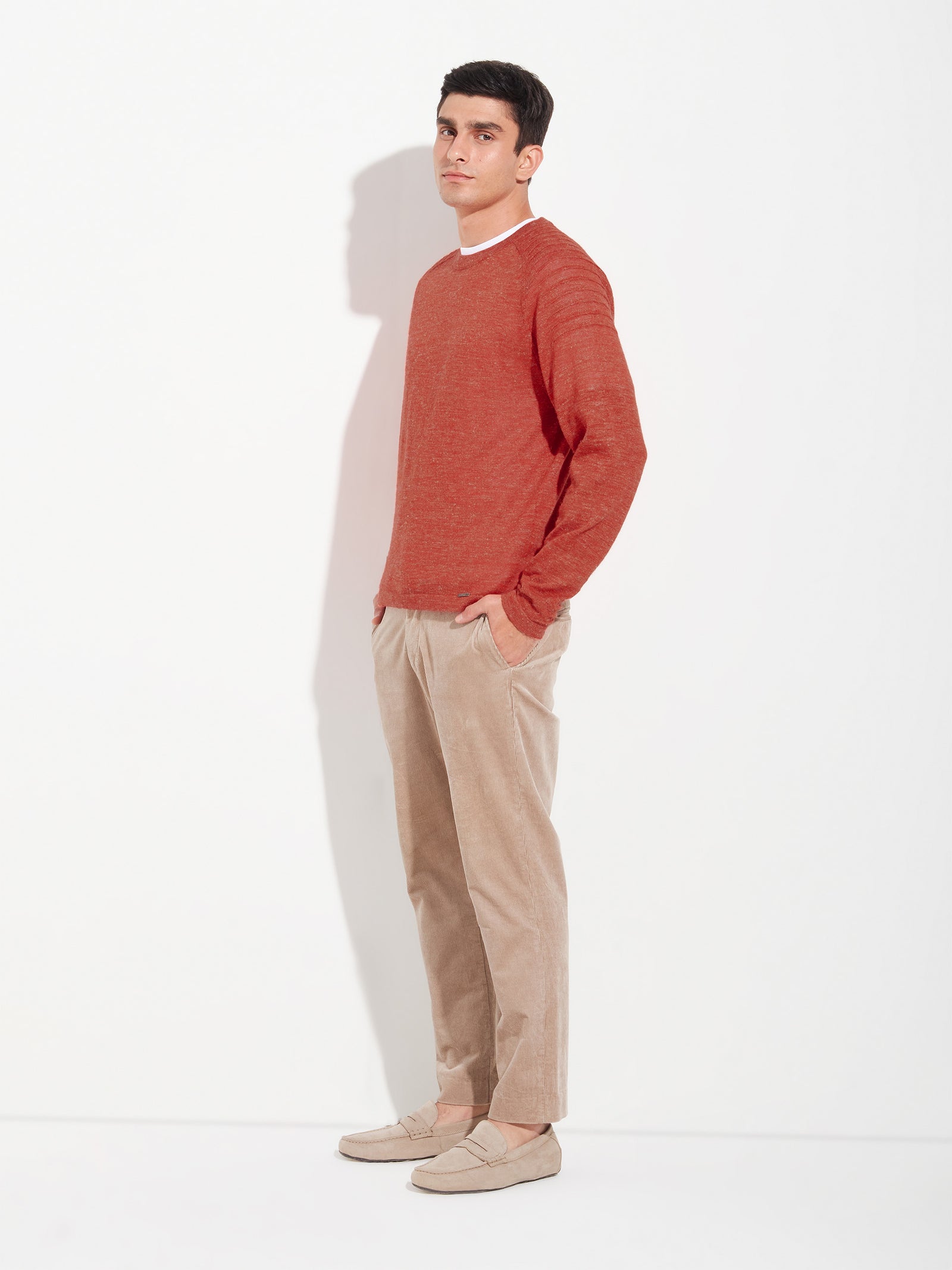 Suéter Zwei  De Baby Alpaca Color Naranja