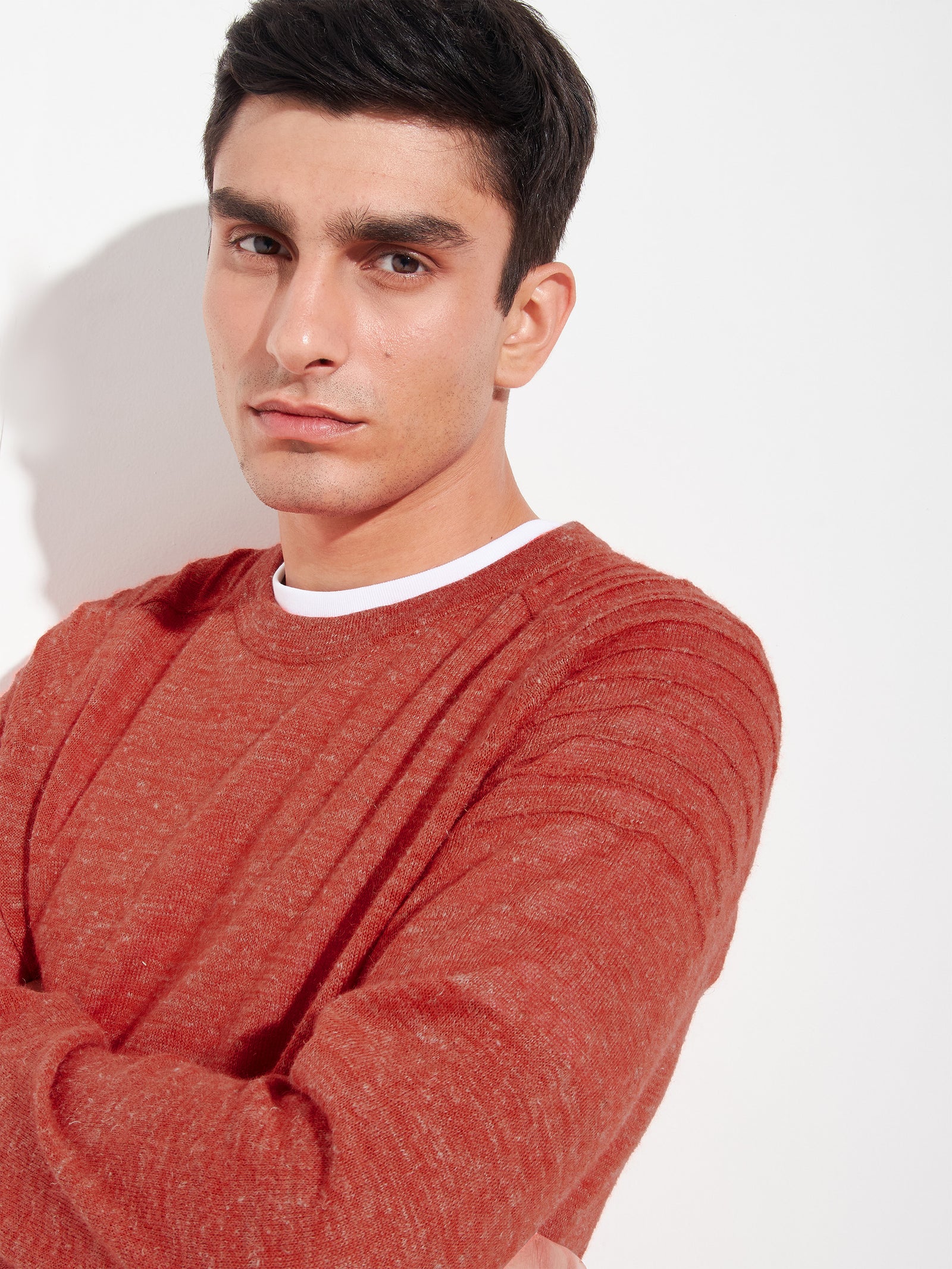 Suéter Zwei  De Baby Alpaca Color Naranja