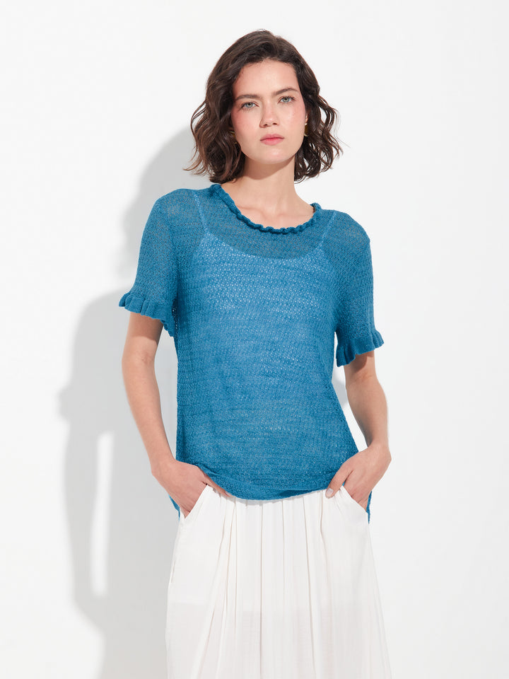 Suéter Zaeta De Baby Alpaca Color Azul