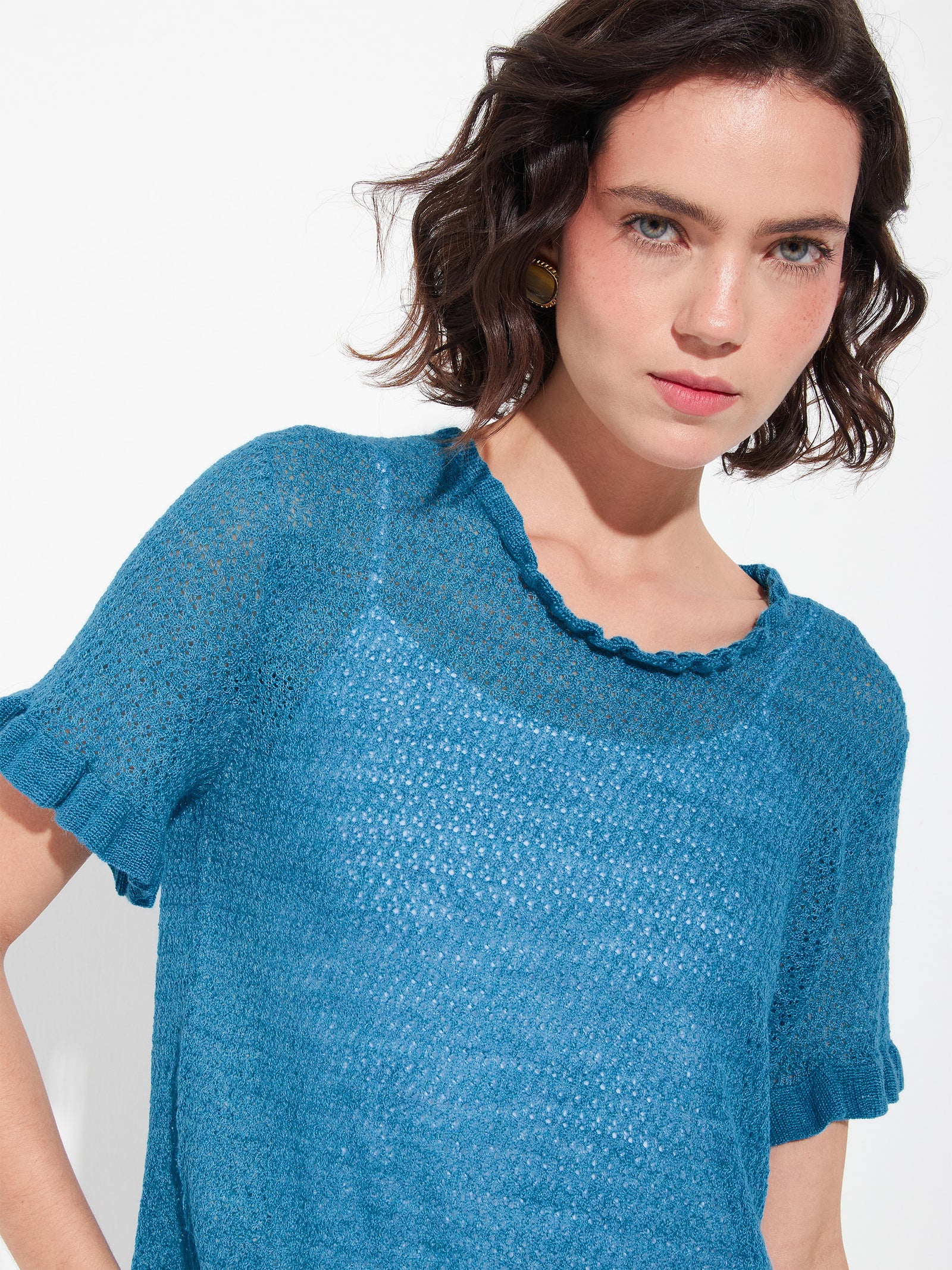 Suéter Zaeta De Baby Alpaca Color Azul
