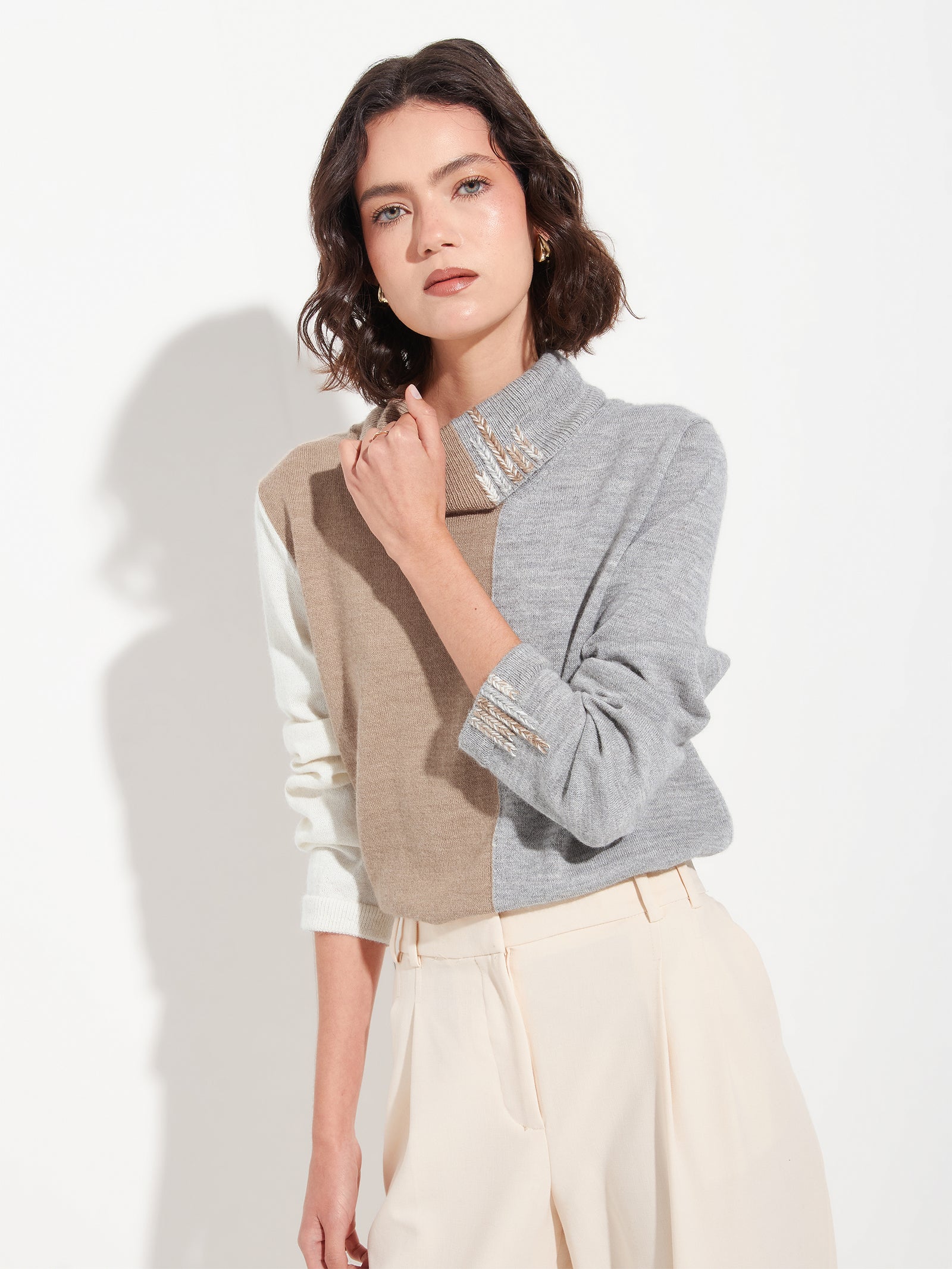 Bergamo Beige Baby Alpaca Sweater