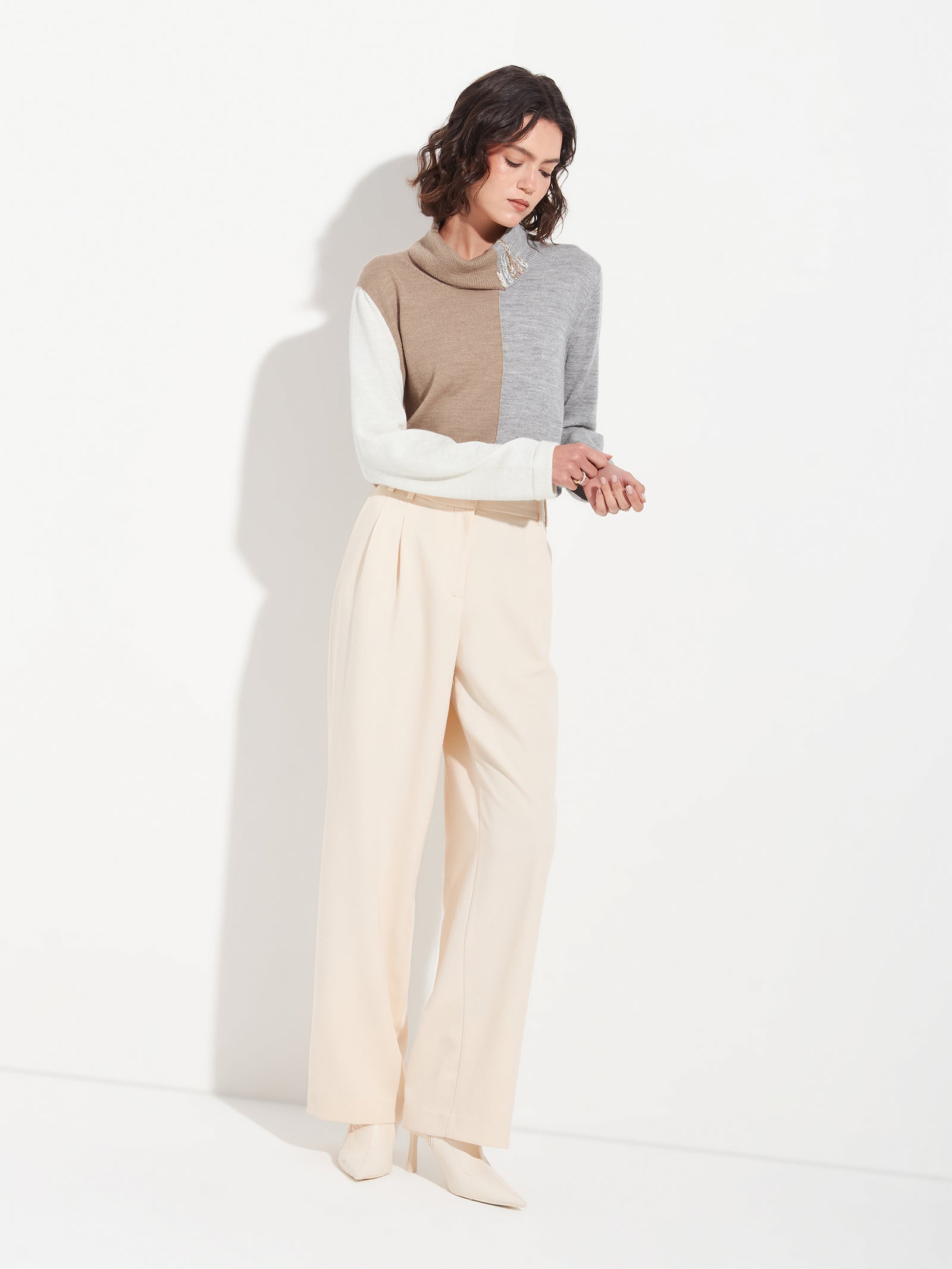 Bergamo Beige Baby Alpaca Sweater