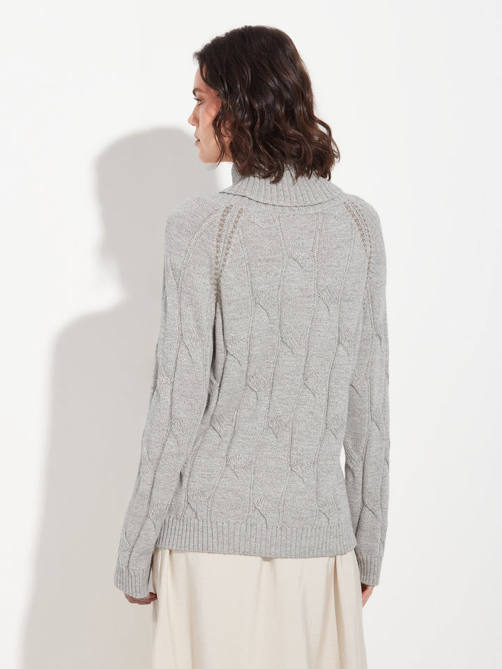 Suéter Bettina De Baby Alpaca Color Gris