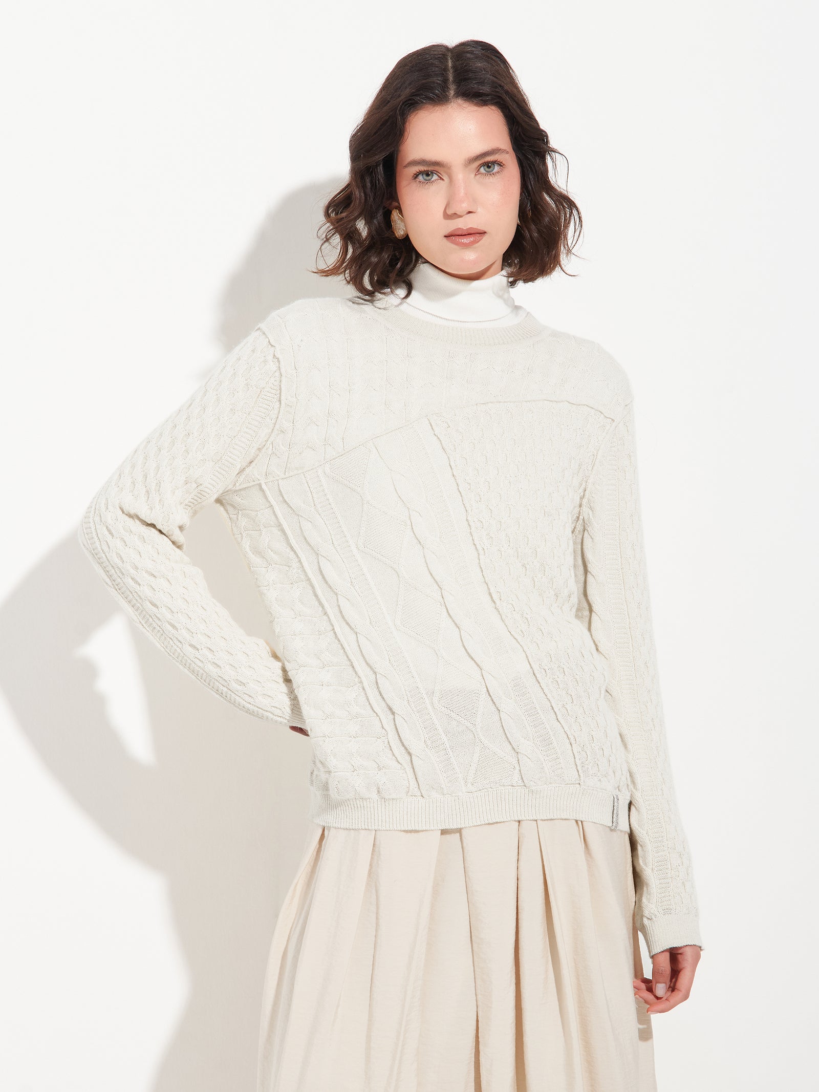 Bianca Baby Alpaca Beige Sweater