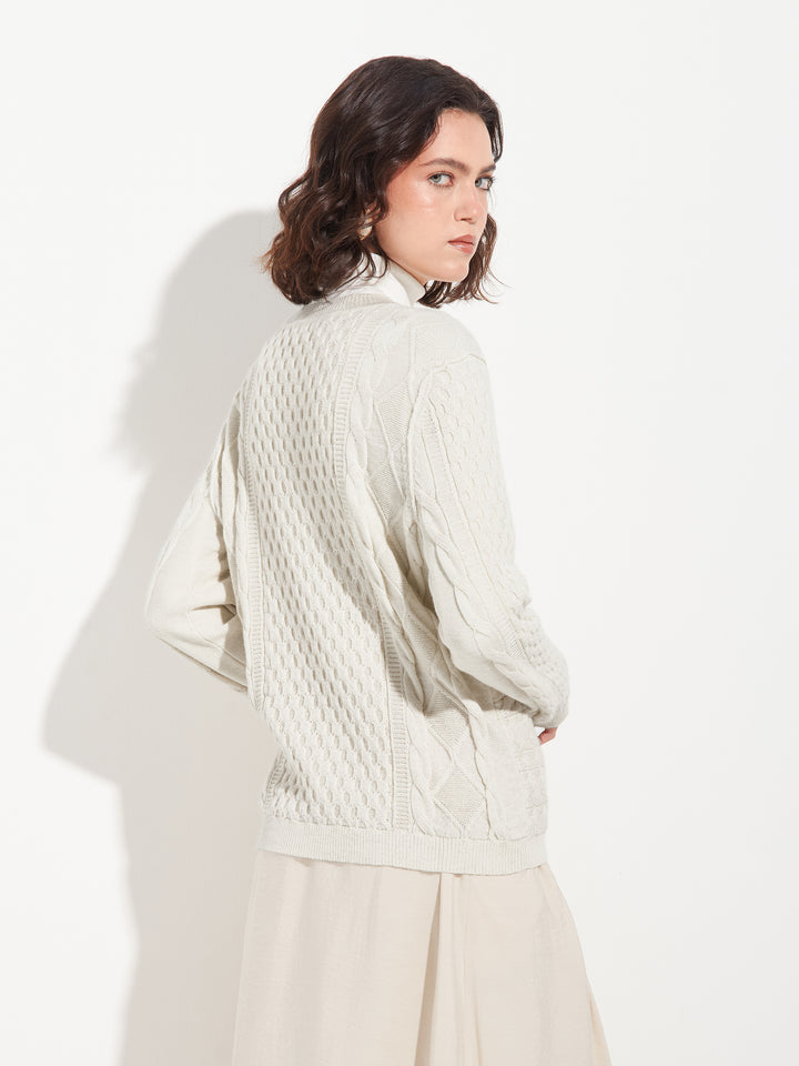 Suéter Bianca De Baby Alpaca Color Beige