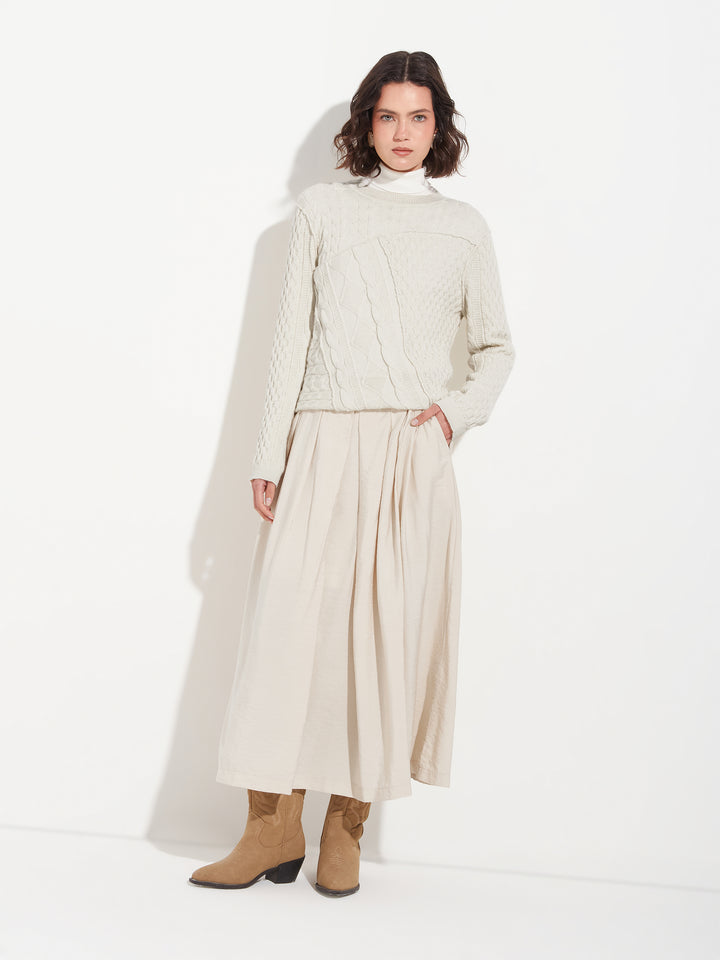 Suéter Bianca De Baby Alpaca Color Beige