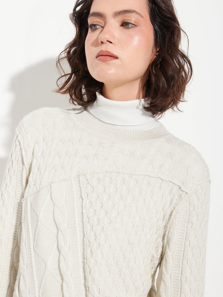 Suéter Bianca De Baby Alpaca Color Beige