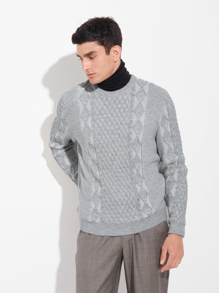 Bastian Gray Baby Alpaca Sweater