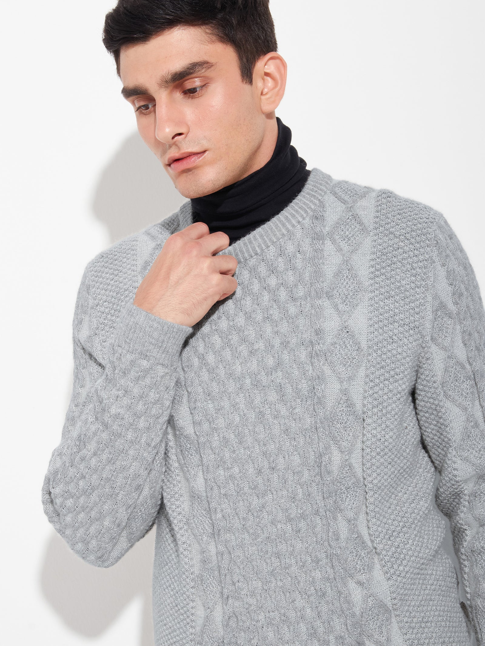 Bastian Gray Baby Alpaca Sweater
