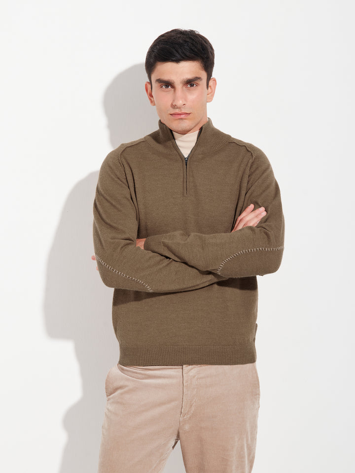 Bugatti Baby Alpaca Sweater in Camel