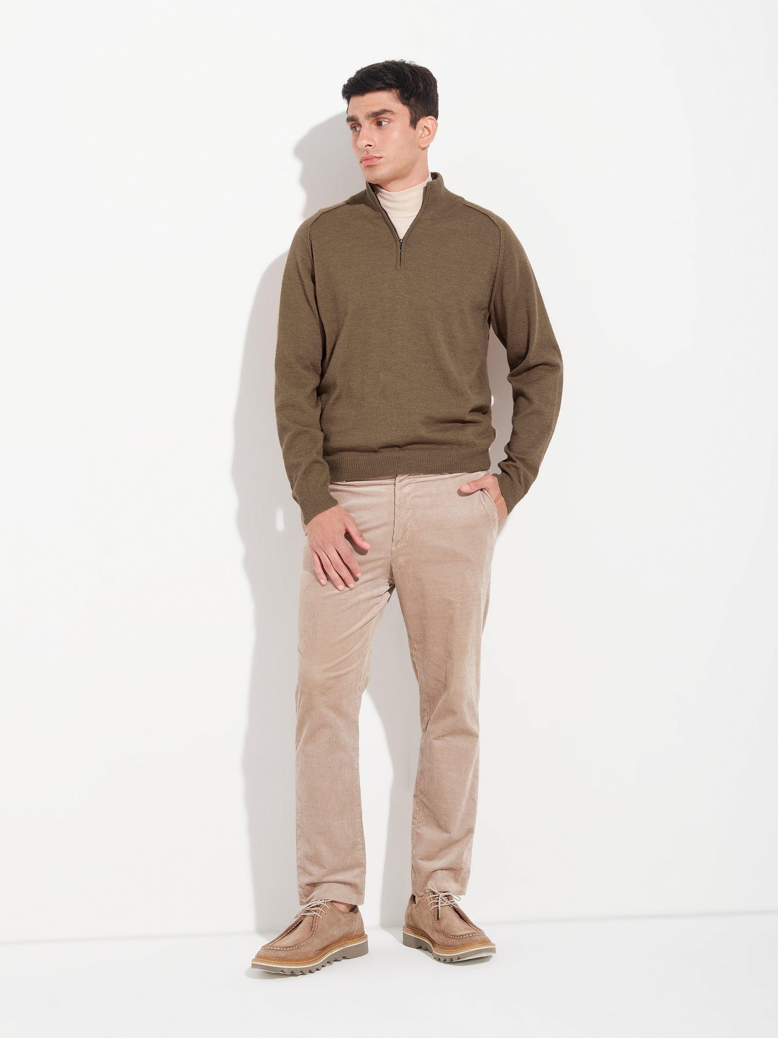 Suéter Bugatti De Baby Alpaca Color Camel
