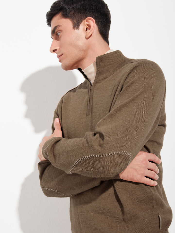 Bugatti Baby Alpaca Sweater in Camel