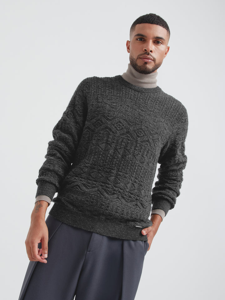 Captain Sweater in Gray Baby Alpaca