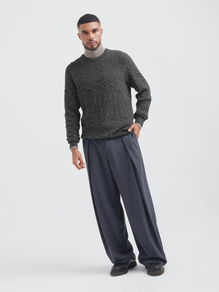 Captain Sweater in Gray Baby Alpaca