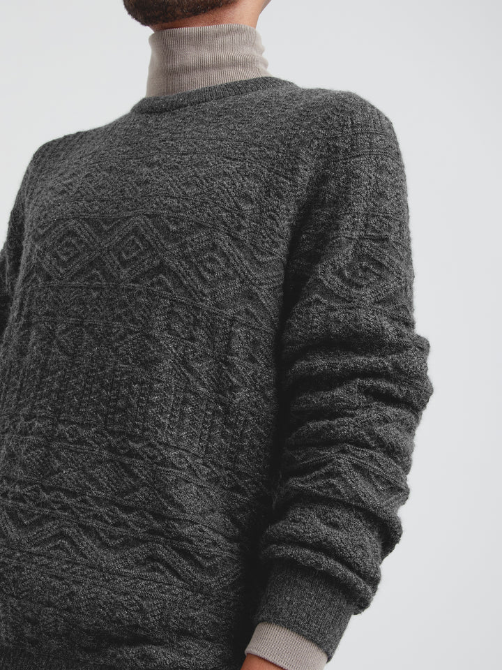 Captain Sweater in Gray Baby Alpaca
