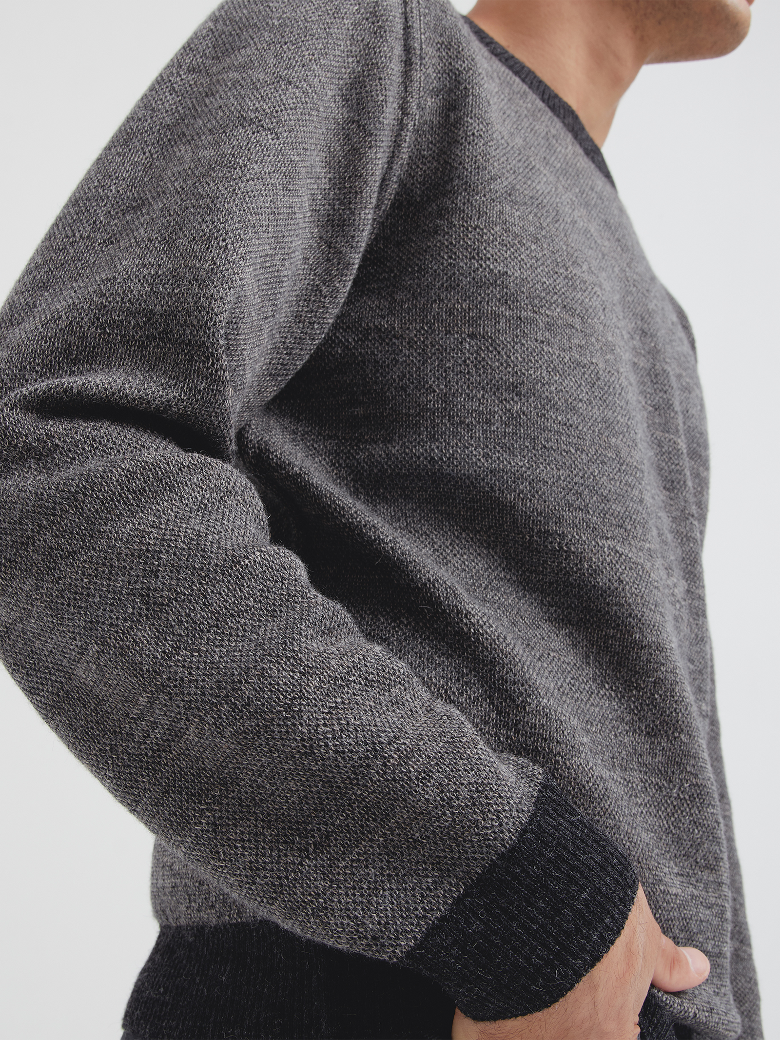 Suéter Christian De Baby Alpaca Color Gris