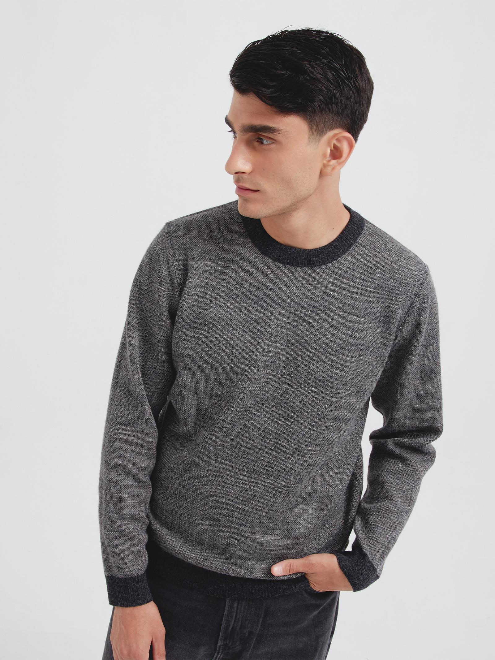 Suéter Christian De Baby Alpaca Color Gris