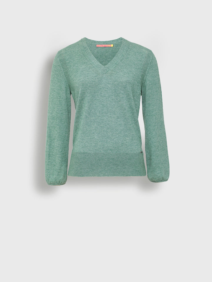 Yliada Green Cotton Sweater