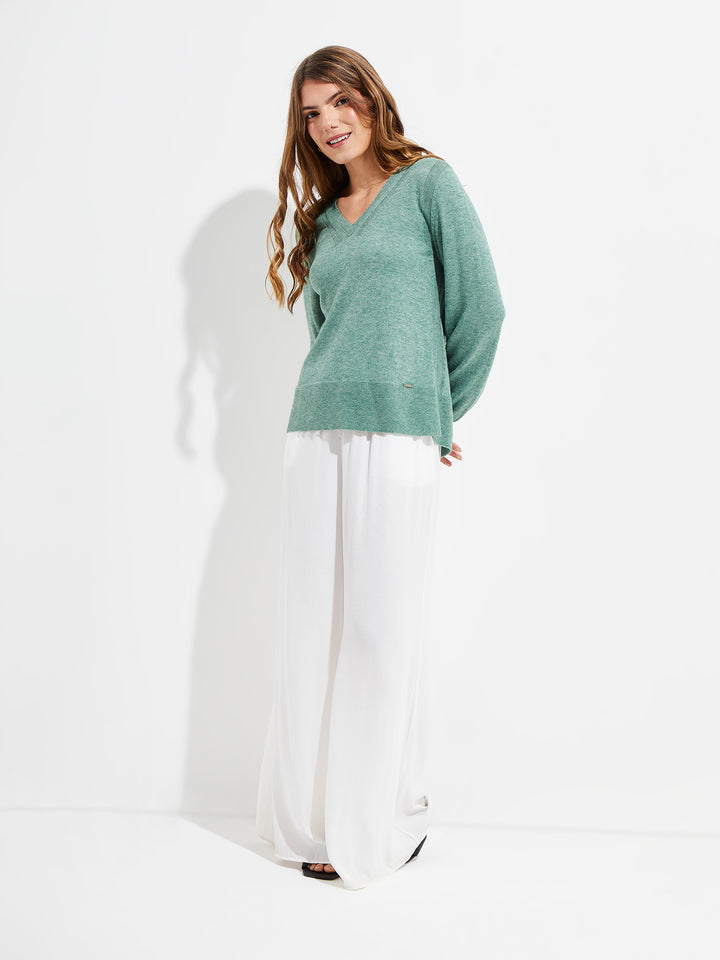 Yliada Green Cotton Sweater