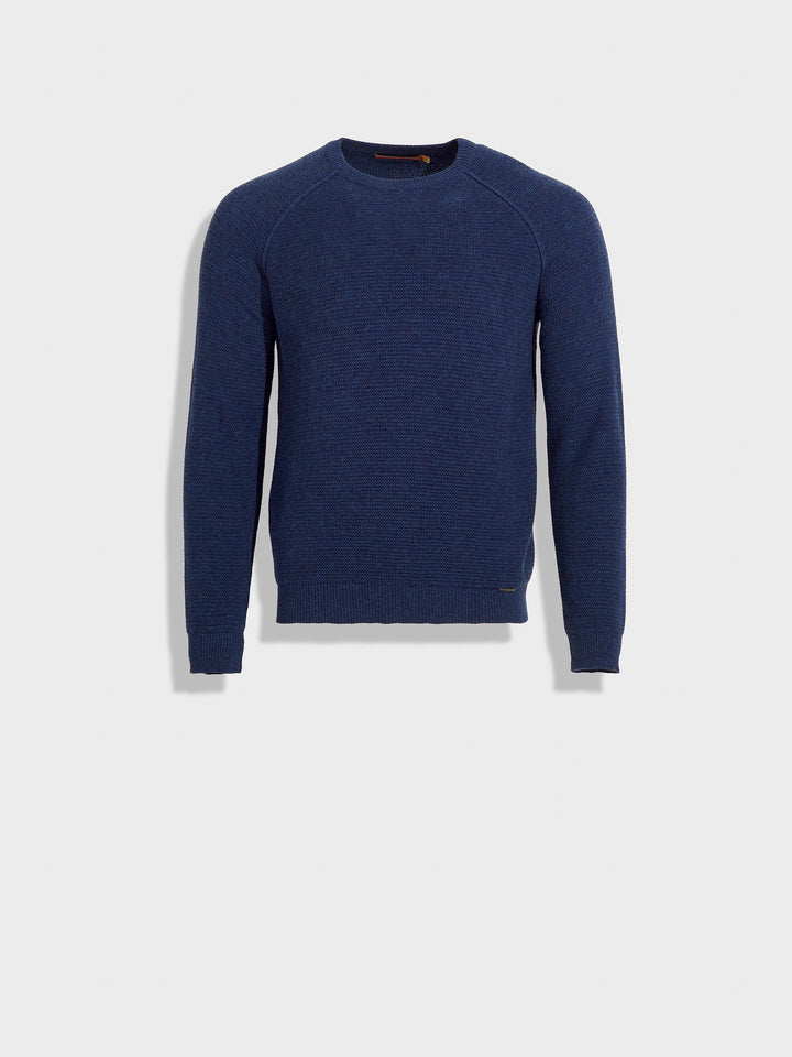 Blue Zeus Cotton Sweater
