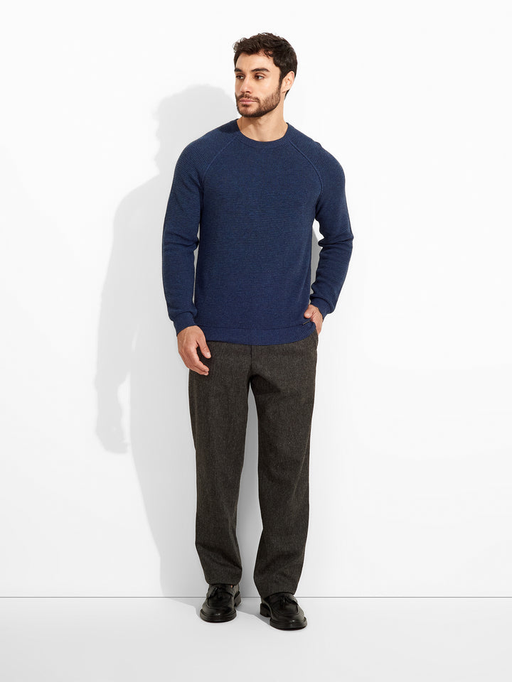 Blue Zeus Cotton Sweater