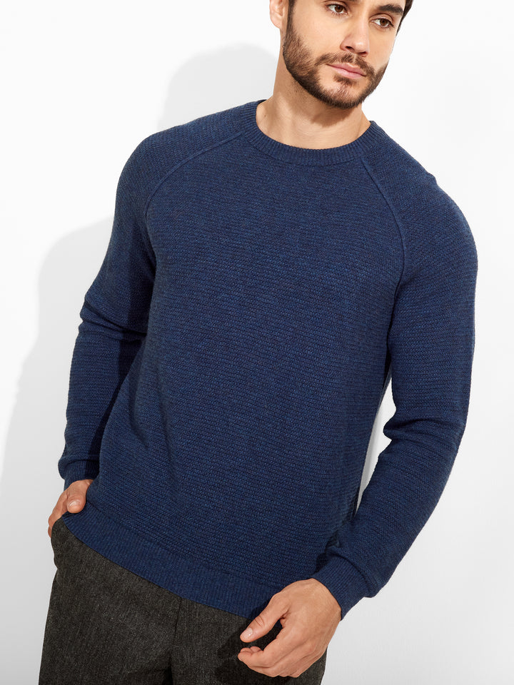 Blue Zeus Cotton Sweater