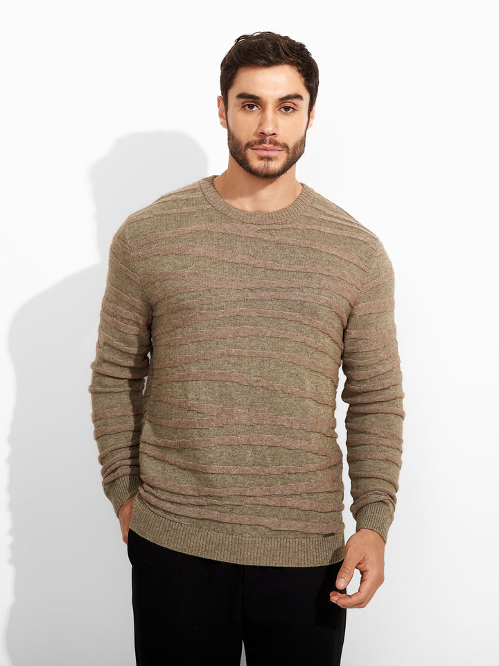 Zion Beige Cotton Sweater