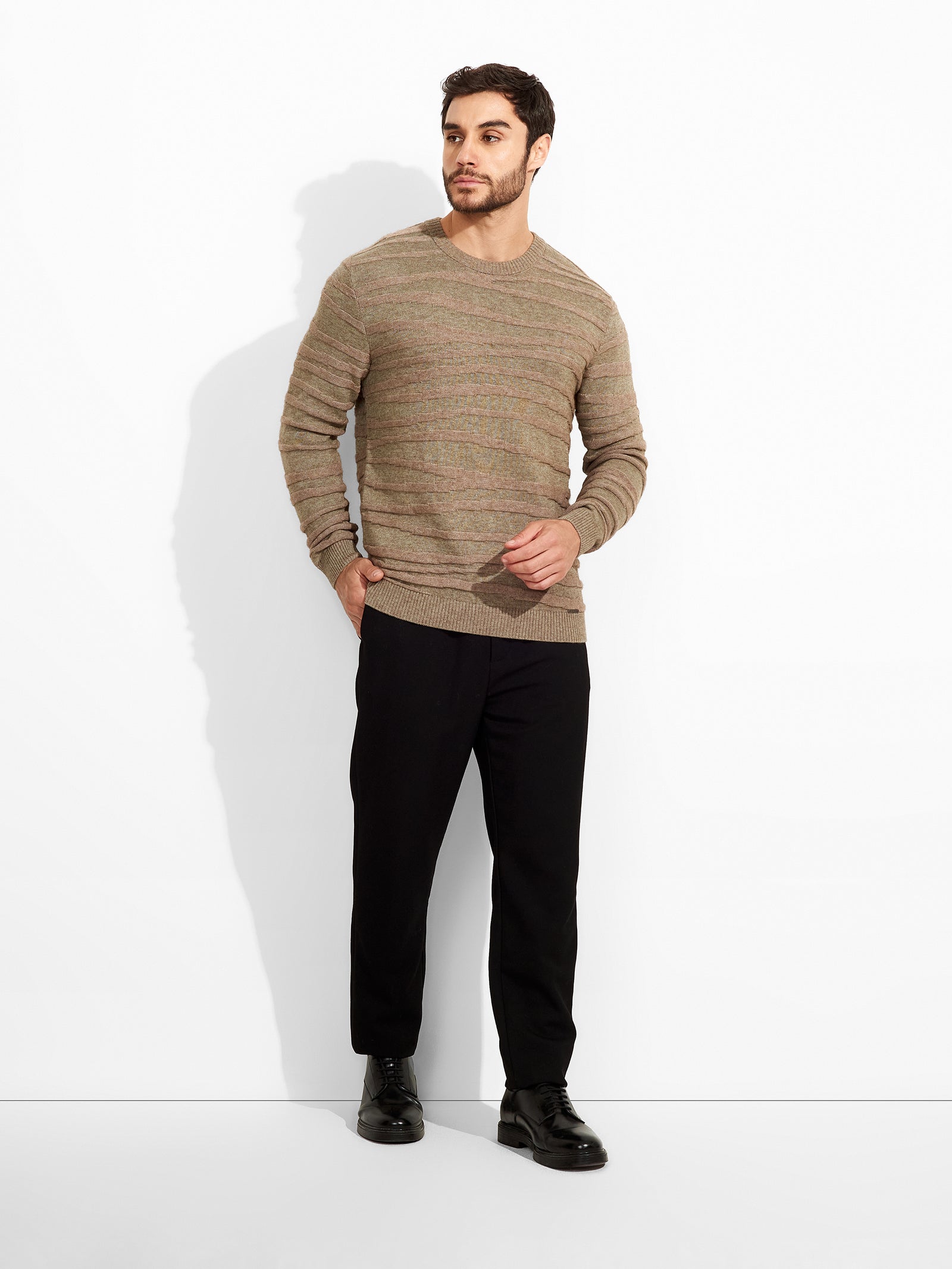 Zion Beige Cotton Sweater