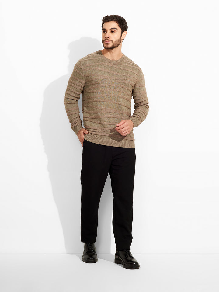 Zion Beige Cotton Sweater