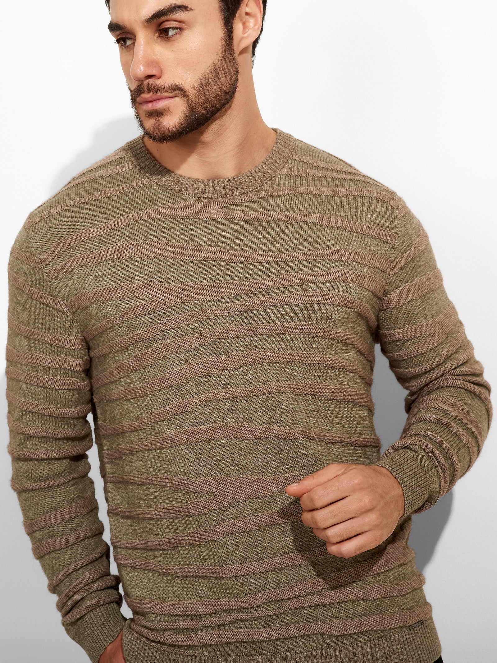 Zion Beige Cotton Sweater