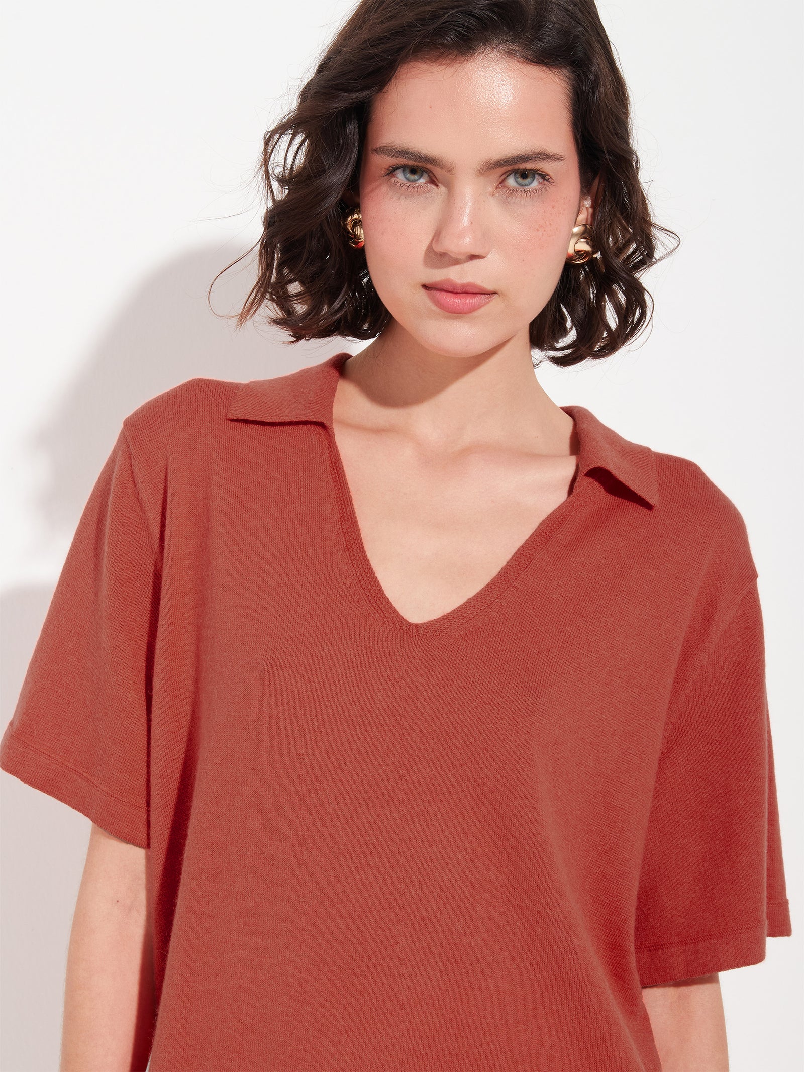 Orange Cotton Zymba Polo Shirt