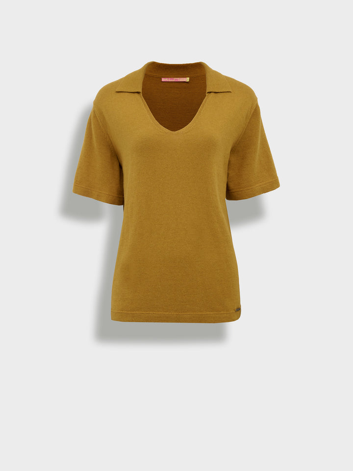 Polo Zymba De Algodón Color Amarillo