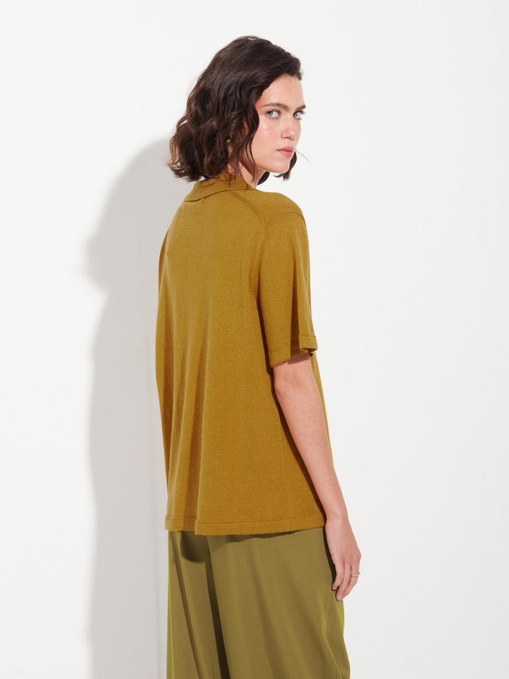Polo Zymba De Algodón Color Amarillo