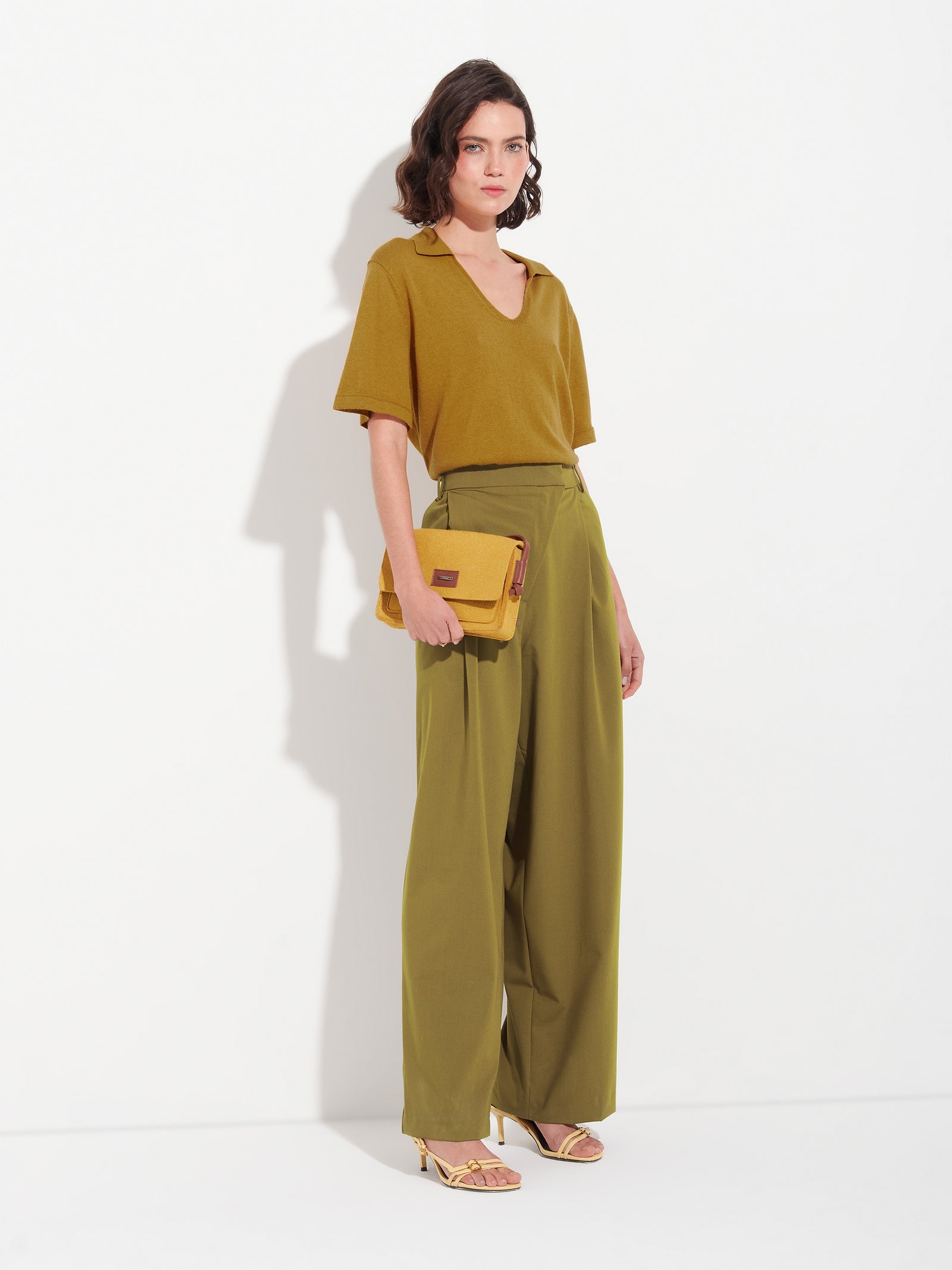 Yellow Cotton Zymba Polo Shirt