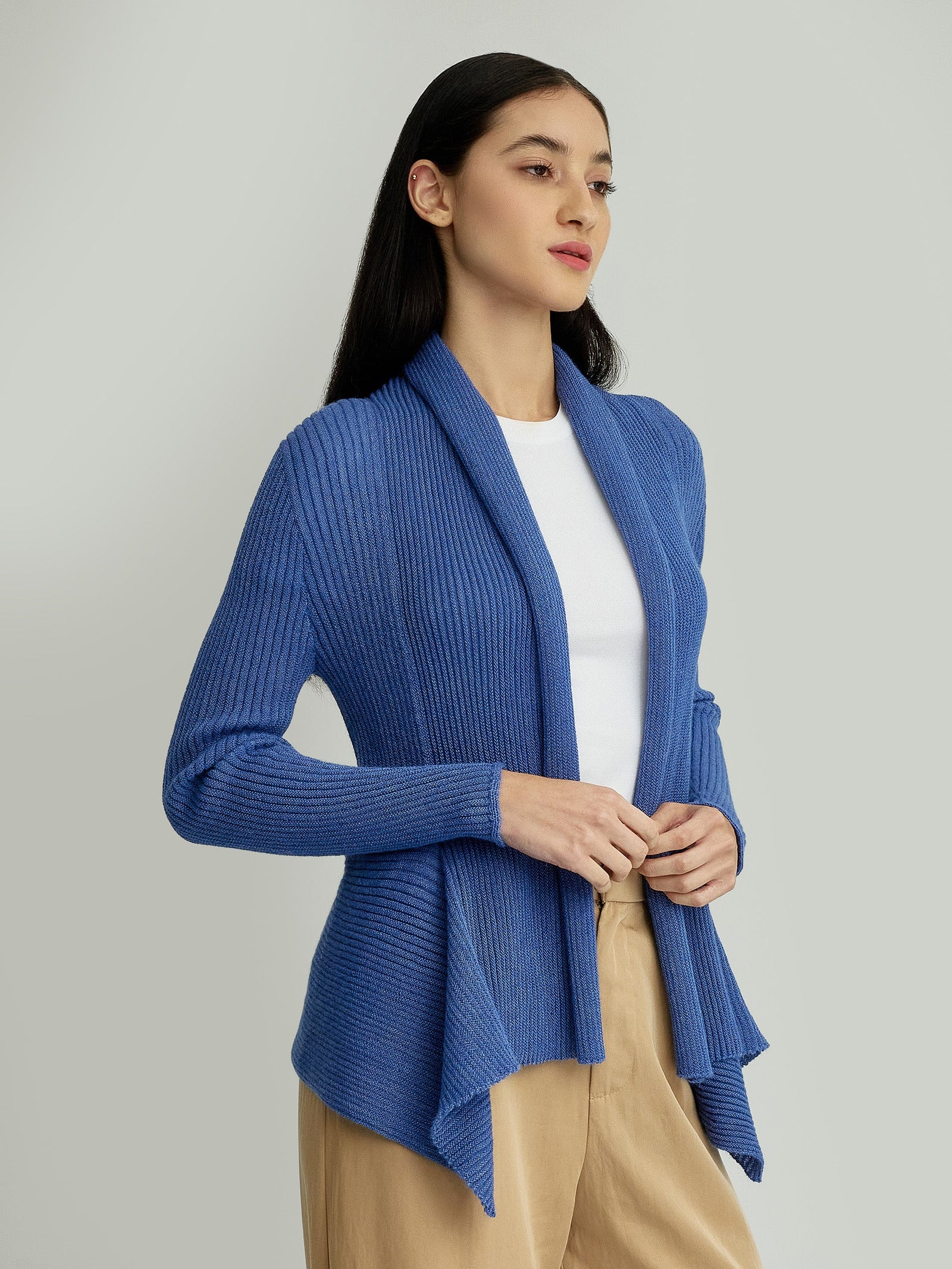 Yzzie Baby Alpaca Cardigan in Blue