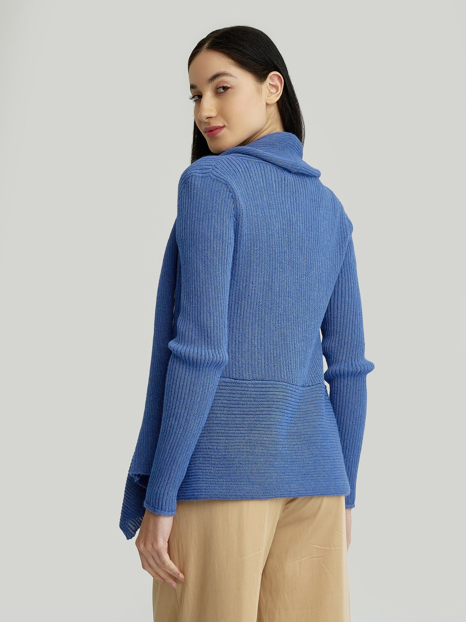 Yzzie Baby Alpaca Cardigan in Blue