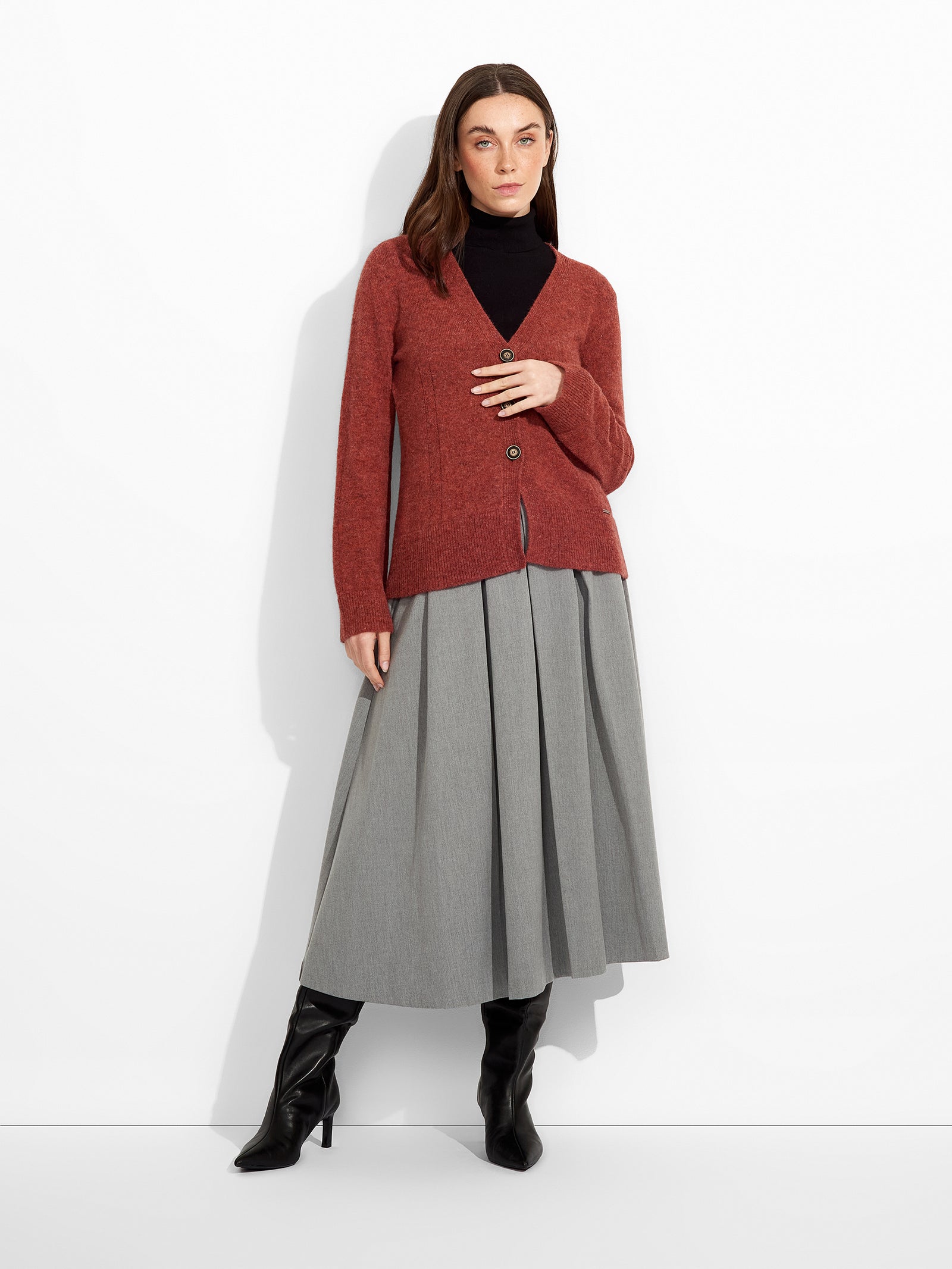 Zia Baby Alpaca Cardigan in Red