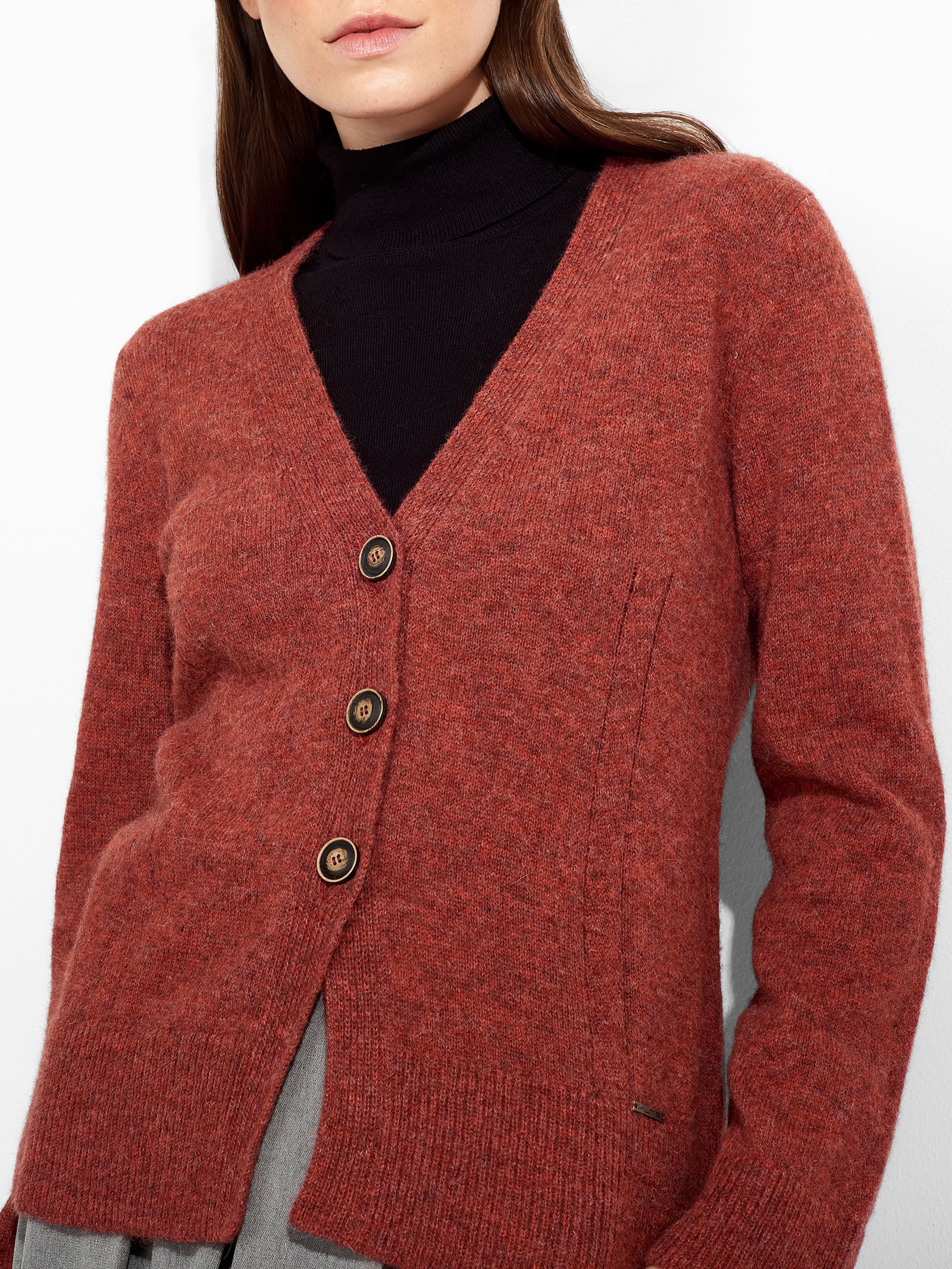 Zia Baby Alpaca Cardigan in Red