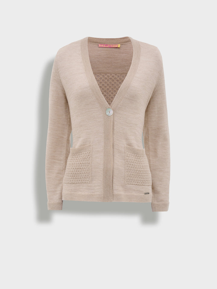 Cárdigan Zanzibar De Baby Alpaca Color Beige