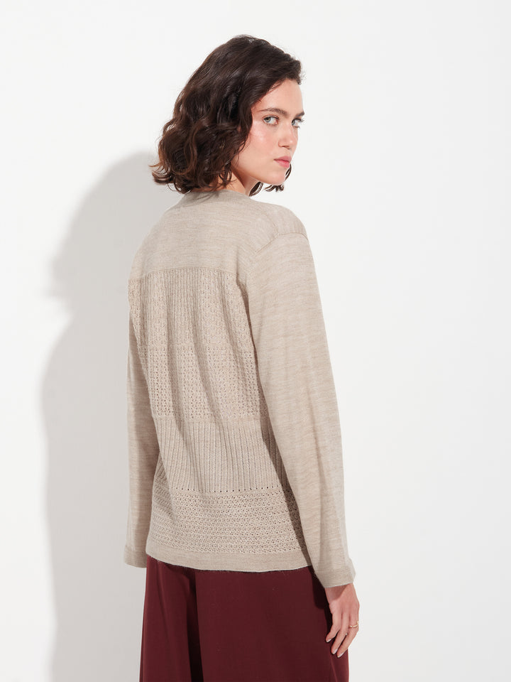 Cárdigan Zanzibar De Baby Alpaca Color Beige