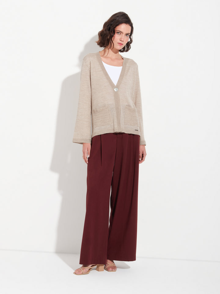 Cárdigan Zanzibar De Baby Alpaca Color Beige