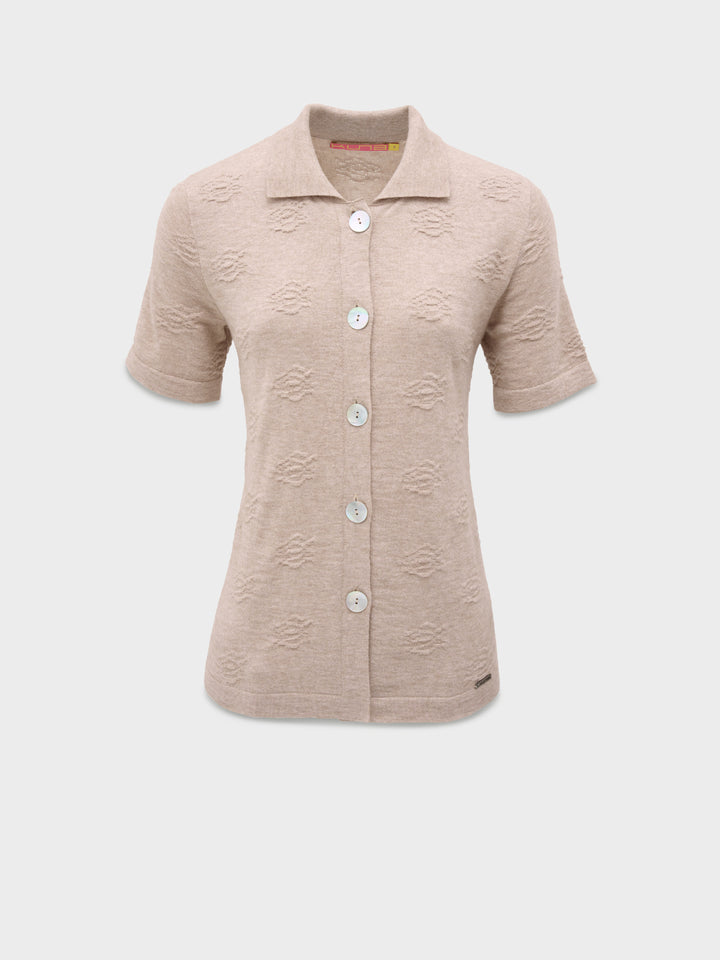 Blusa Zabeth De Algodón Color Beige