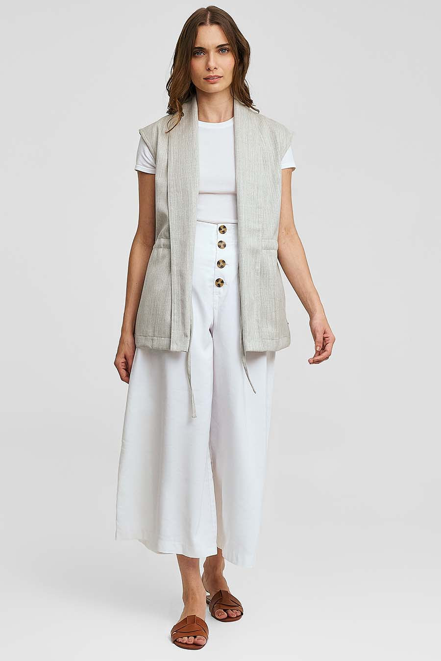Chaleco Woodland De Lana Color Gris