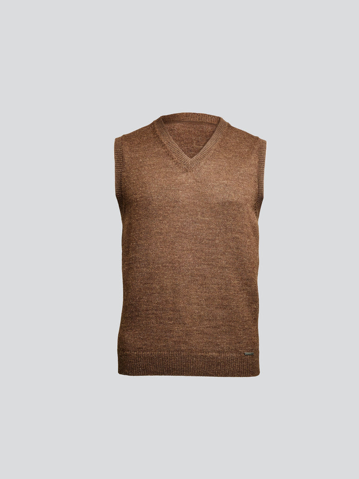 Chaleco Abel De Baby Alpaca Color Marrón