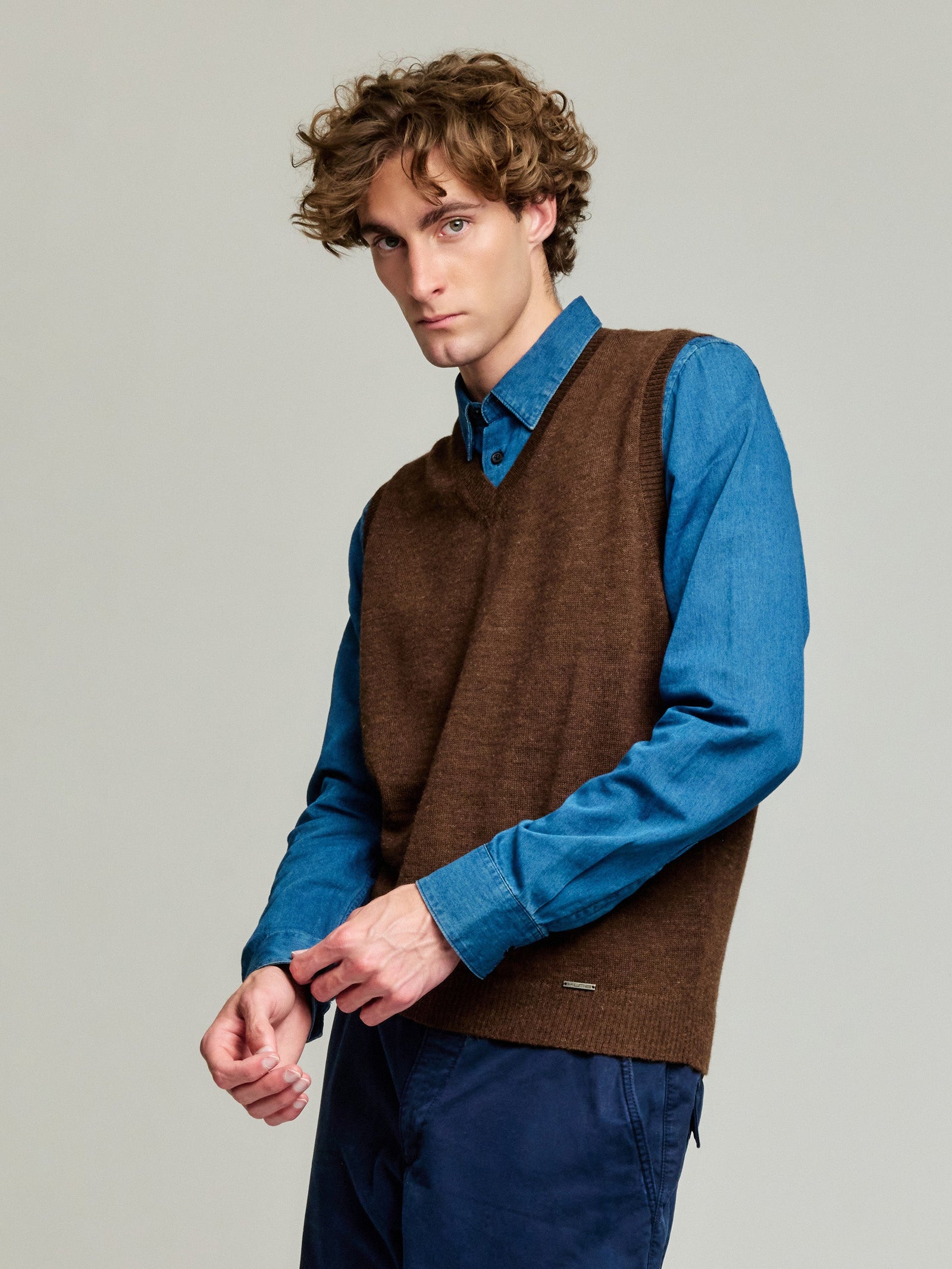 Brown Baby Alpaca Abel Vest